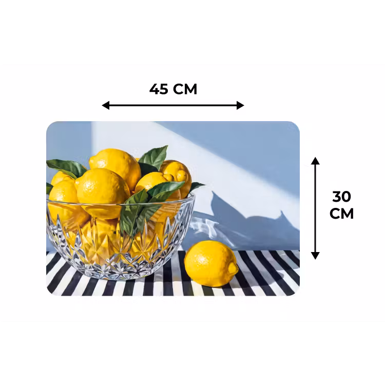 Placemat - 6 stuks - Citroenen - Fruit - Geel — 3