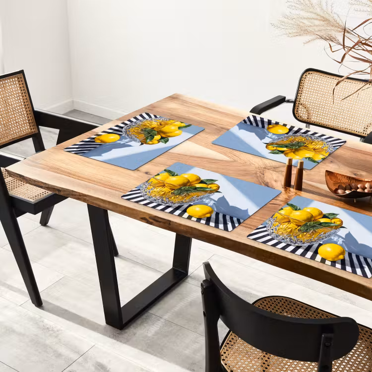 Placemat - 6 stuks - Citroenen - Fruit - Geel — 5