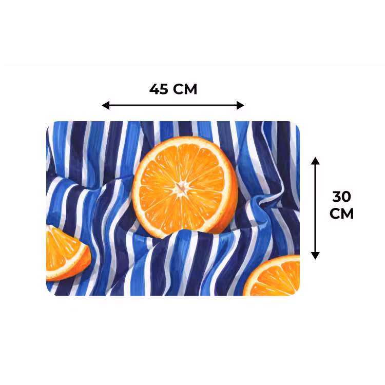 Placemat - 6 stuks - Eten - Fruit - Oranje — 3
