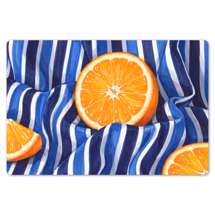 Placemat - 6 stuks - Eten - Fruit - Oranje — 7