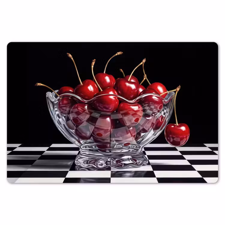Placemat - 6 stuks - Eten - Kersen - Rood — 7