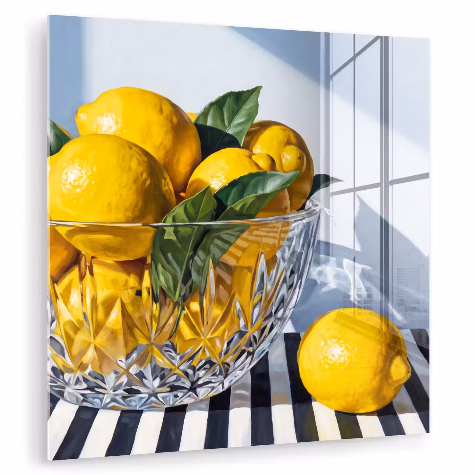 Glas schilderij - Citroenen - Fruit - Geel — 1