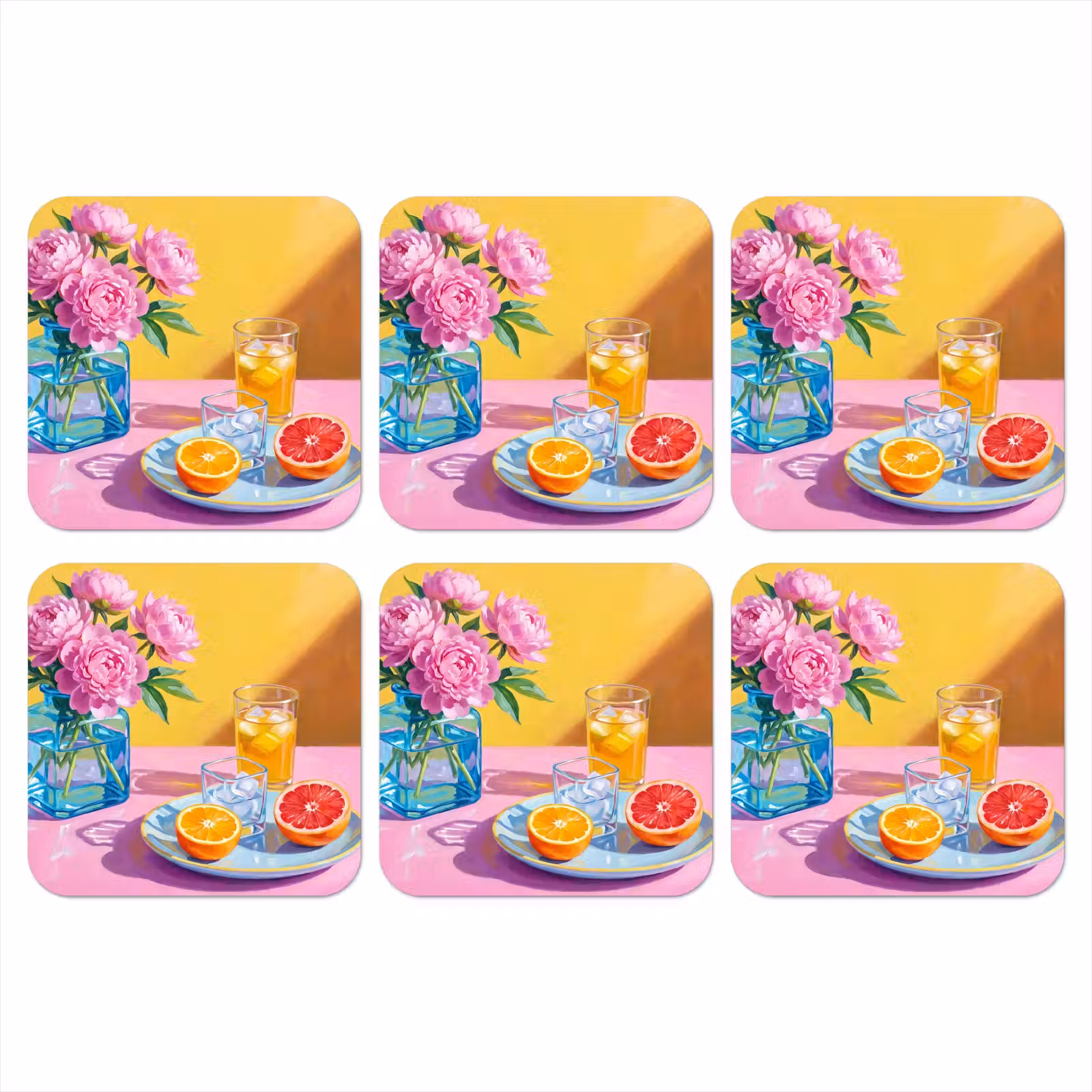 Onderzetter - Bloemen - Roze - Modern — 1