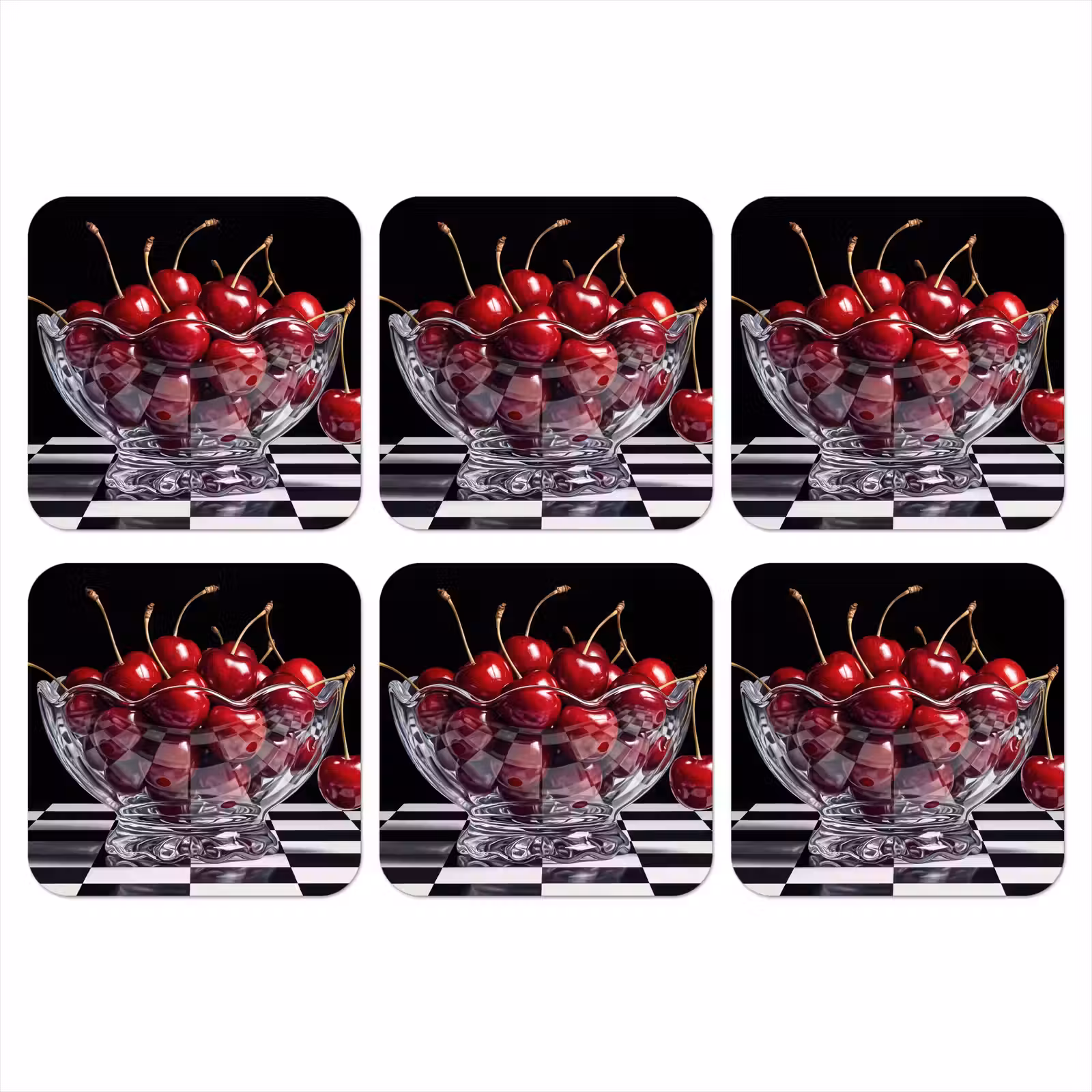 Onderzetter - Eten - Kersen - Rood — 1