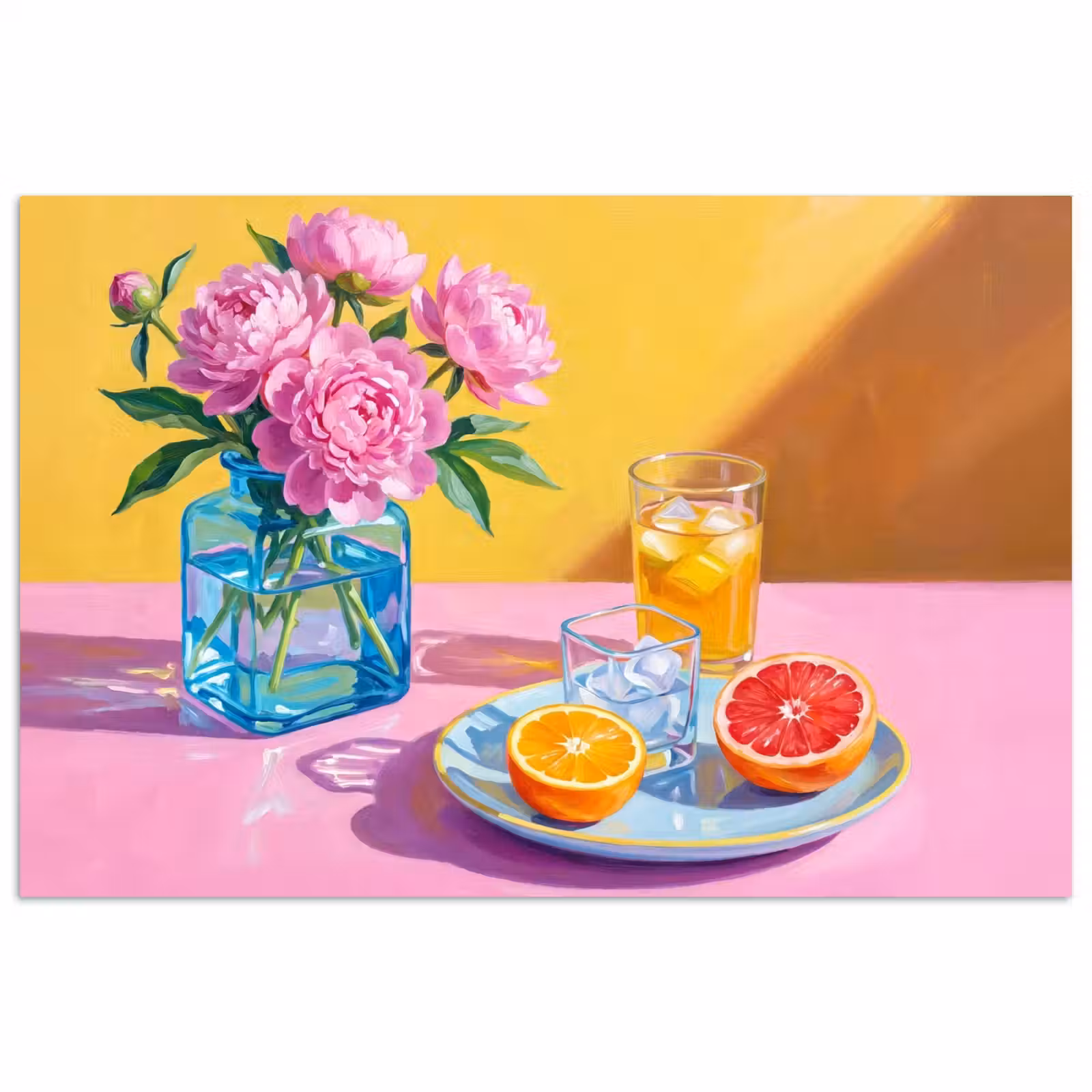 Poster - Bloemen - Roze - Modern — 1