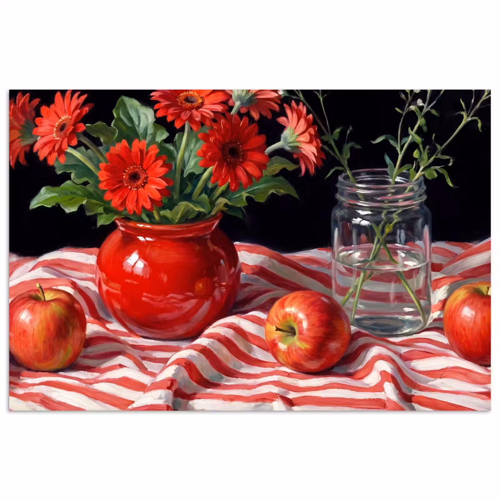 Poster - Rode bloemen - Vaas — 1