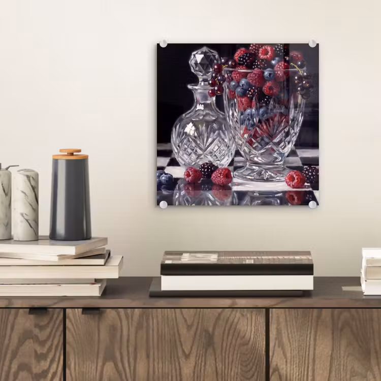 Glas schilderij - Bessen - Kristal - Stilleven — 2