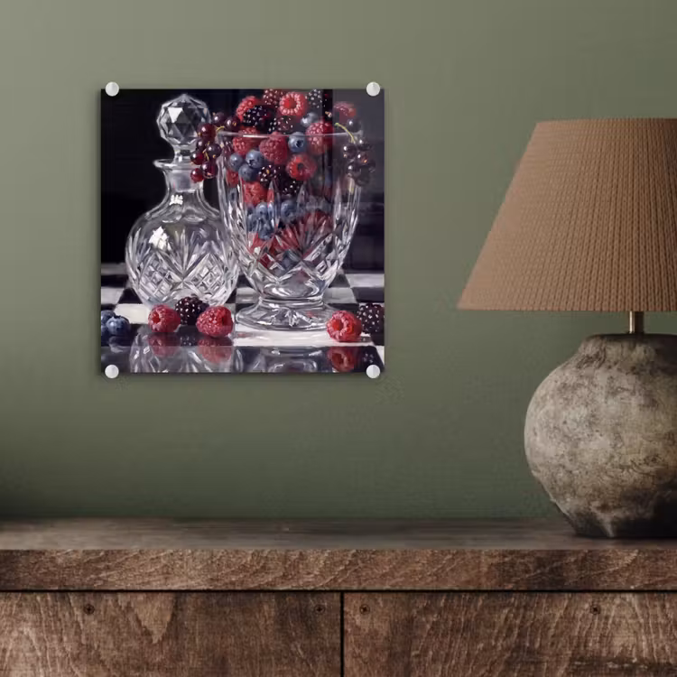 Glas schilderij - Bessen - Kristal - Stilleven — 4