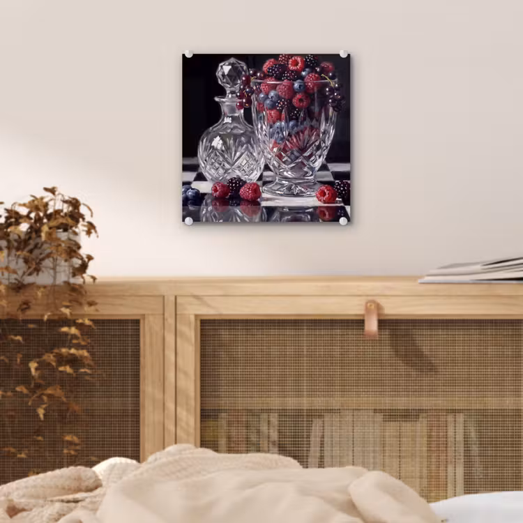 Glas schilderij - Bessen - Kristal - Stilleven — 5