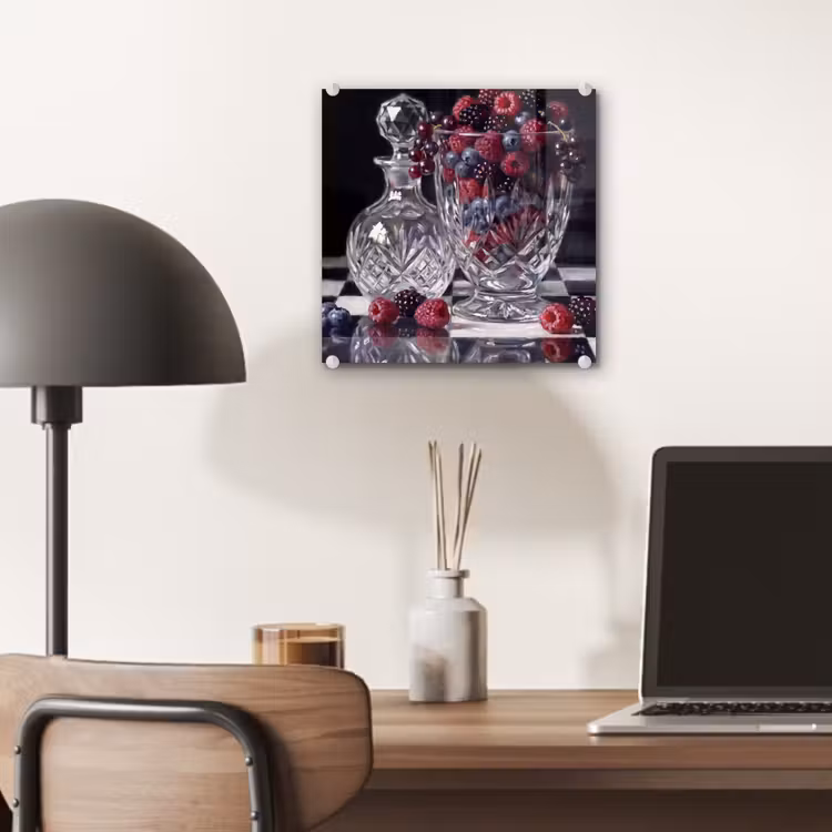 Glas schilderij - Bessen - Kristal - Stilleven — 7
