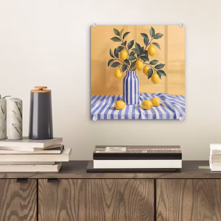 Glas schilderij - Citroen - Stilleven - Modern — 2