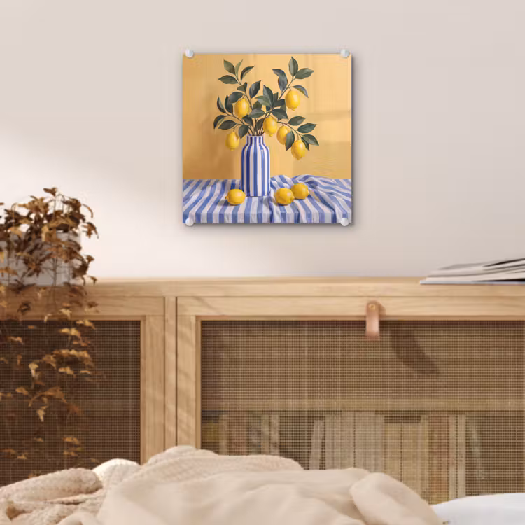 Glas schilderij - Citroen - Stilleven - Modern — 5