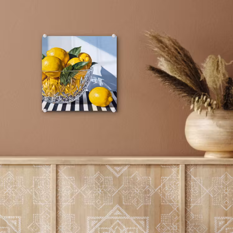 Glas schilderij - Citroenen - Fruit - Geel — 6