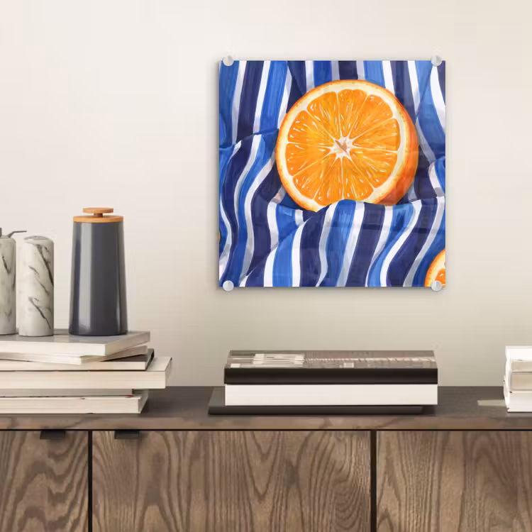 Glas schilderij - Eten - Fruit - Oranje — 2