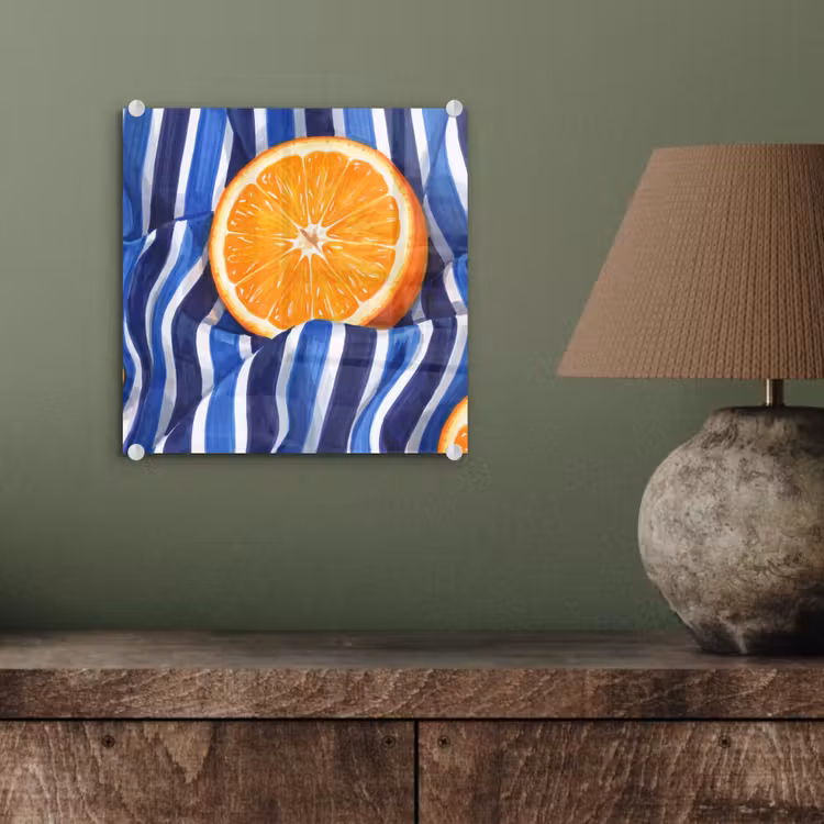 Glas schilderij - Eten - Fruit - Oranje — 4