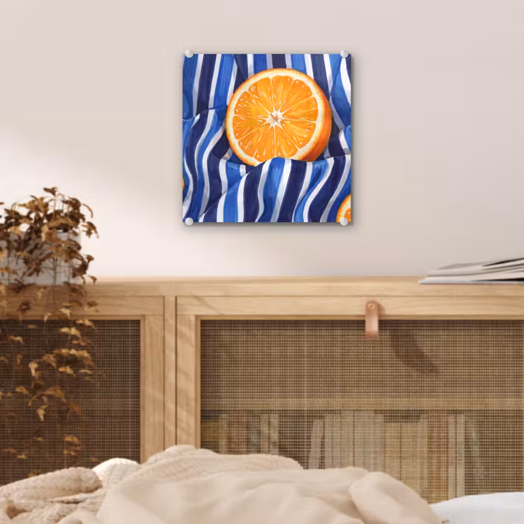 Glas schilderij - Eten - Fruit - Oranje — 5