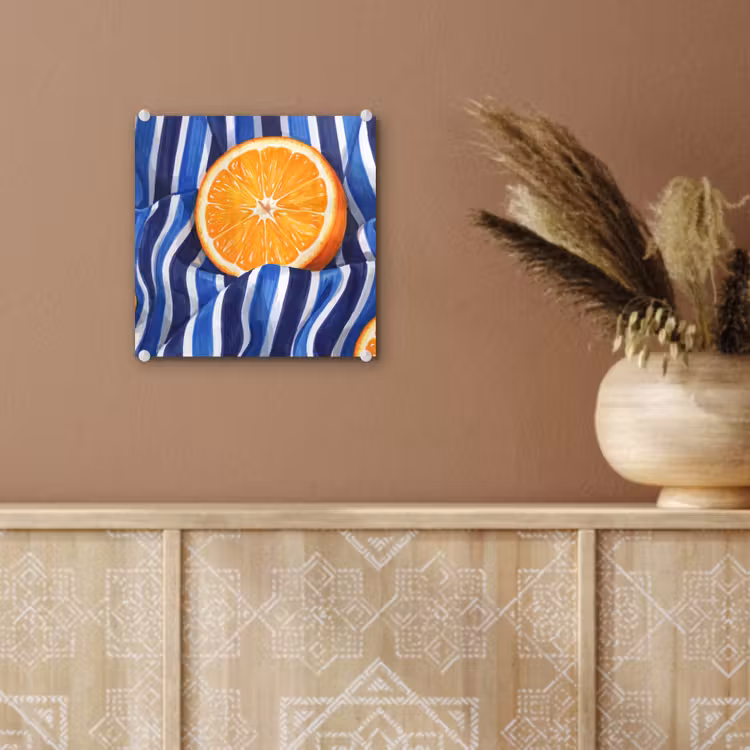 Glas schilderij - Eten - Fruit - Oranje — 6