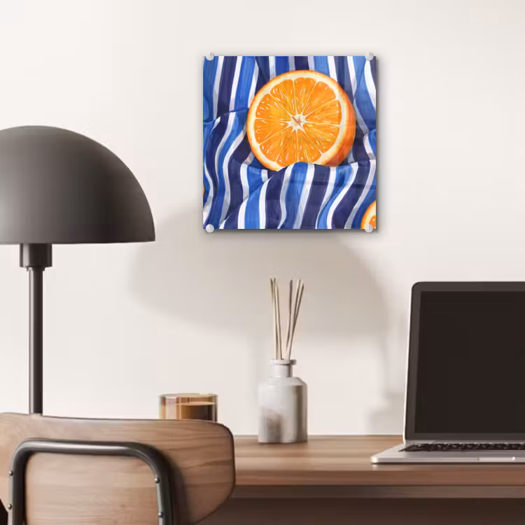 Glas schilderij - Eten - Fruit - Oranje — 7