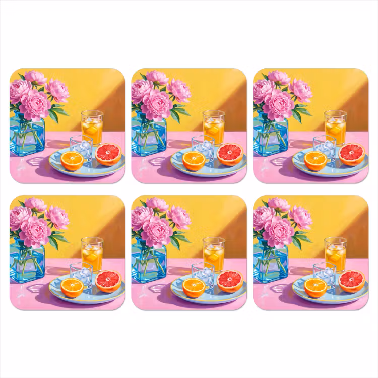 Onderzetter - Bloemen - Roze - Modern — 1