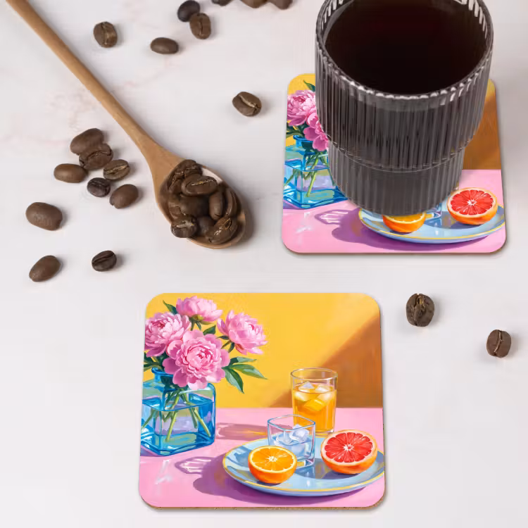 Onderzetter - Bloemen - Roze - Modern — 4