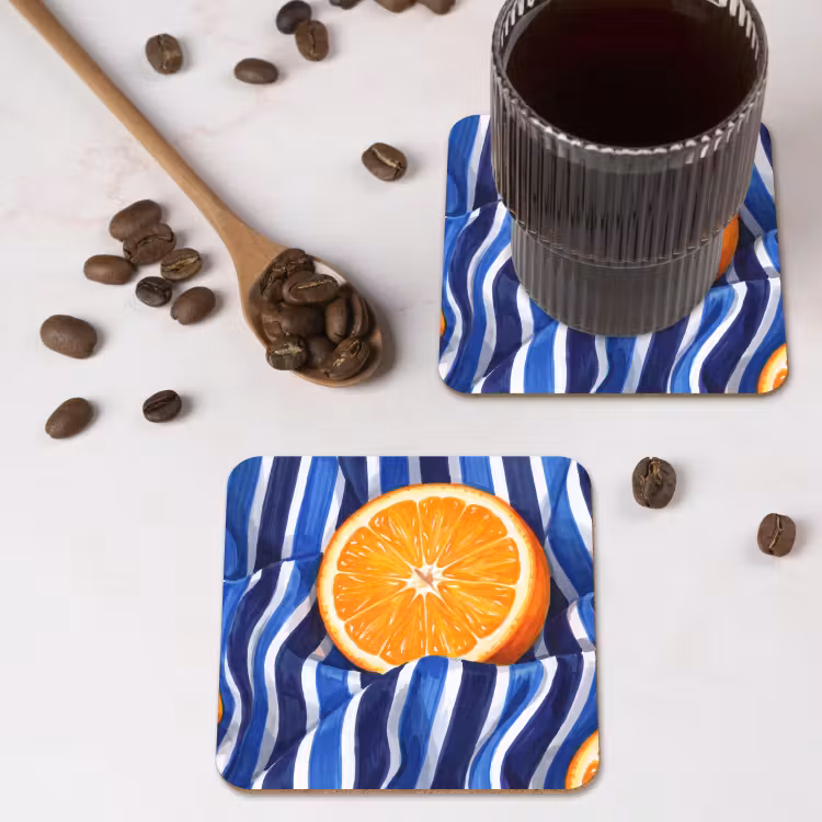 Onderzetter - Eten - Fruit - Oranje — 4