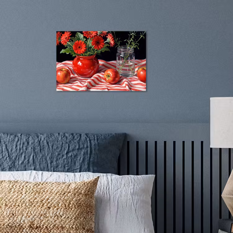 Poster - Rode bloemen - Vaas — 3