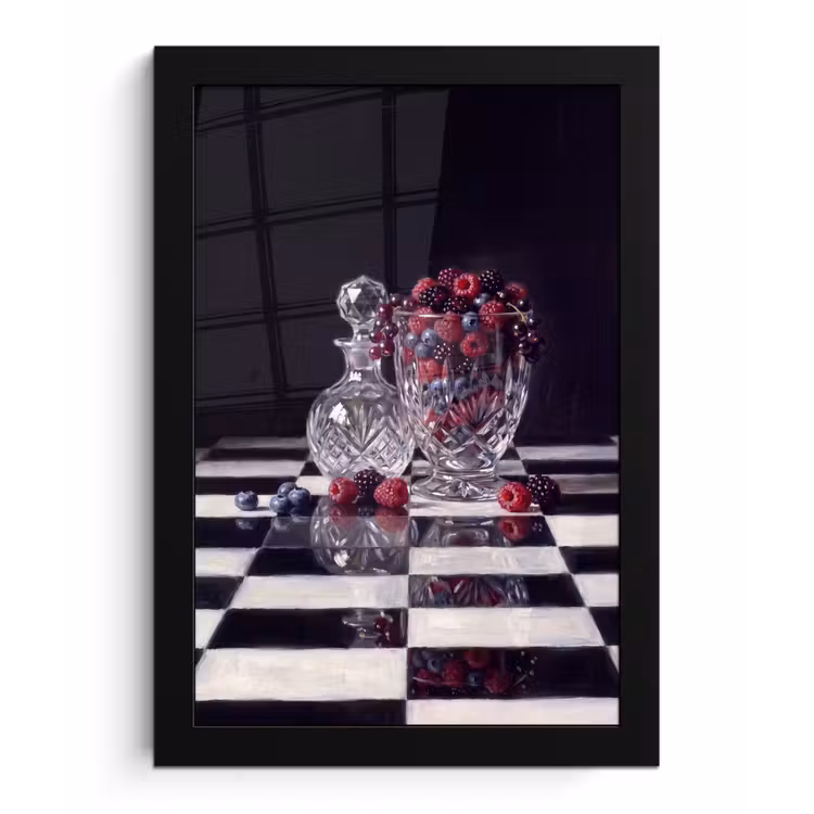 Poster met lijst - Bessen - Kristal - Stilleven — 1