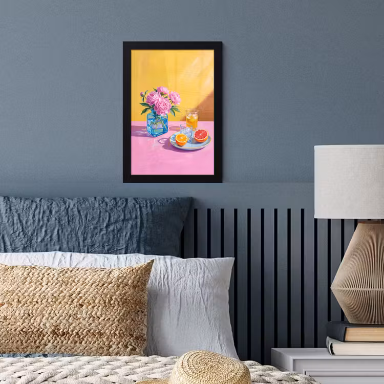 Poster met lijst - Bloemen - Roze - Modern — 3
