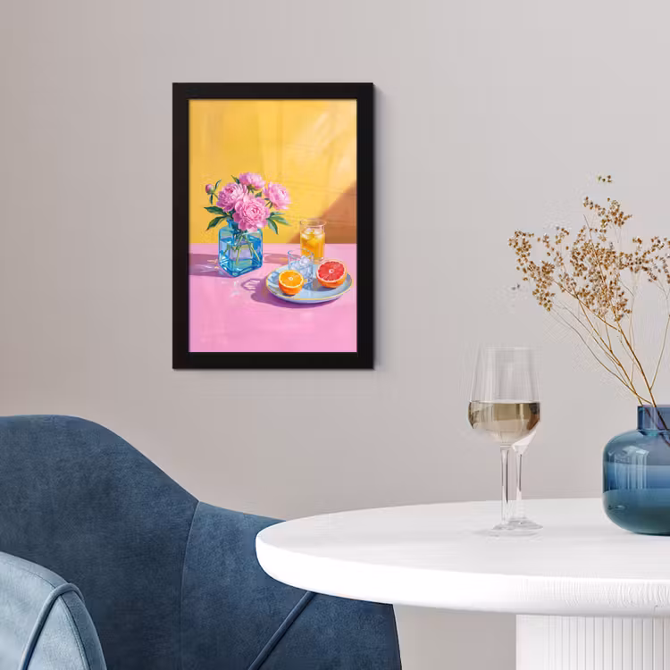 Poster met lijst - Bloemen - Roze - Modern — 4