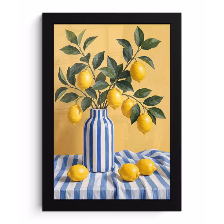 Poster met lijst - Citroen - Stilleven - Modern — 1