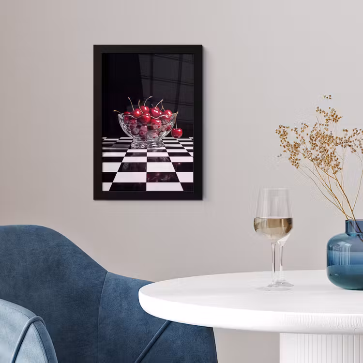 Poster met lijst - Eten - Kersen - Rood — 4