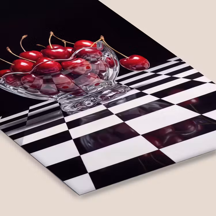 Poster met lijst - Eten - Kersen - Rood — 7