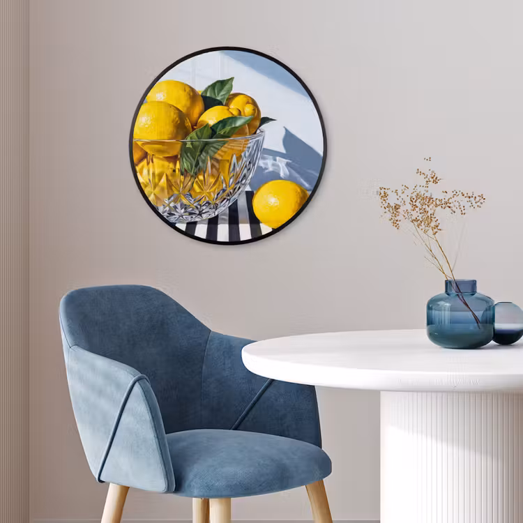Ronde fotolijst - Citroenen - Fruit - Geel — 4