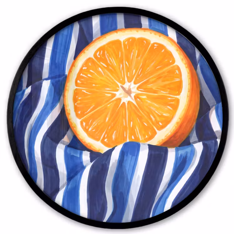 Ronde fotolijst - Eten - Fruit - Oranje — 1