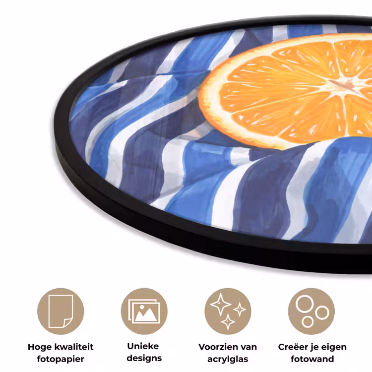 Ronde fotolijst - Eten - Fruit - Oranje — 2