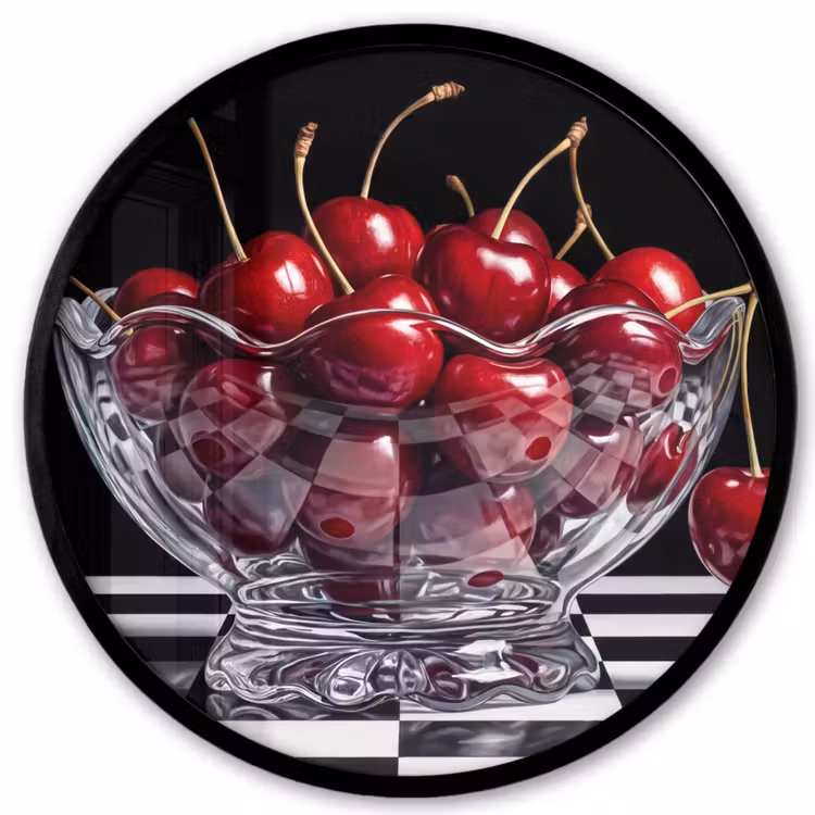 Ronde fotolijst - Eten - Kersen - Rood — 1