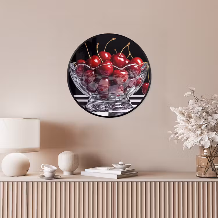 Ronde fotolijst - Eten - Kersen - Rood — 5