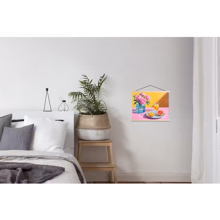 Schoolplaat - Bloemen - Roze - Modern — 2
