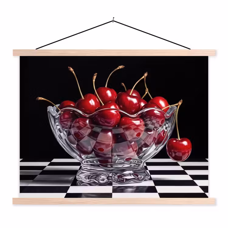Schoolplaat - Eten - Kersen - Rood — 1