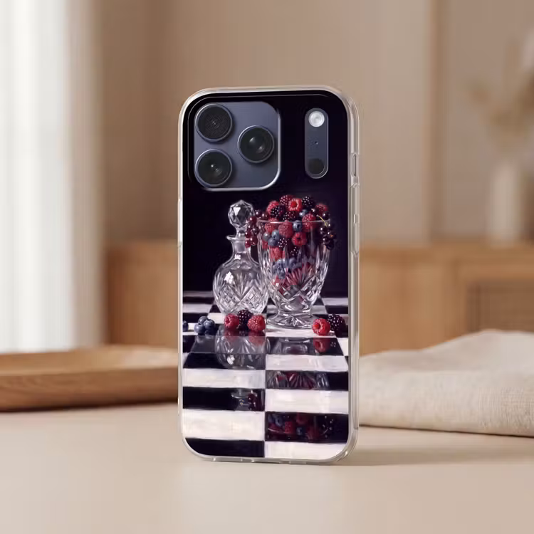 Telefoonhoesje Softcase - Bessen - Kristal - Stilleven — 3
