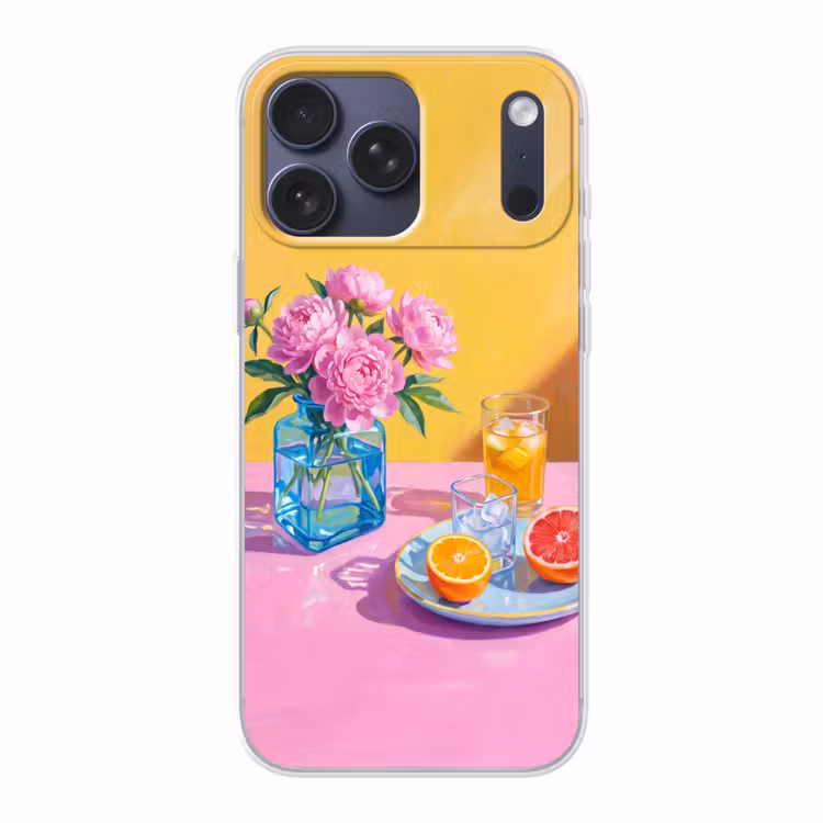 Telefoonhoesje Softcase - Bloemen - Roze - Modern — 1