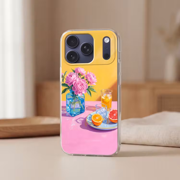 Telefoonhoesje Softcase - Bloemen - Roze - Modern — 3