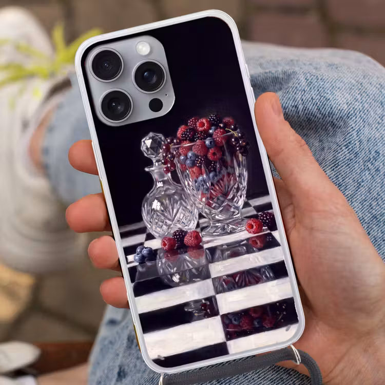 Telefoonhoesje met koord - Bessen - Kristal - Stilleven — 2