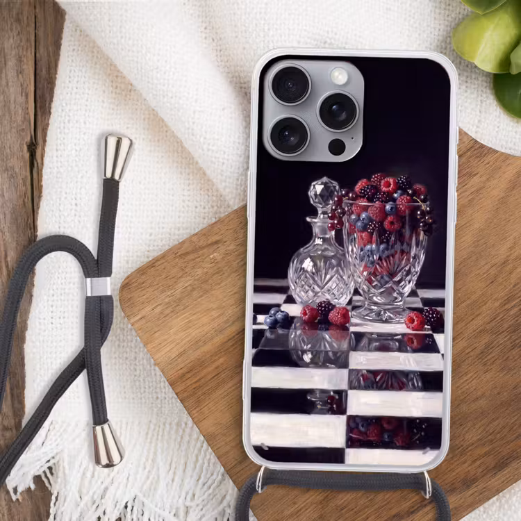 Telefoonhoesje met koord - Bessen - Kristal - Stilleven — 3