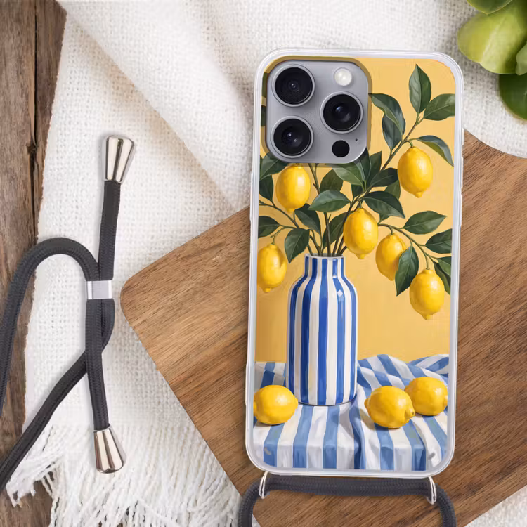 Telefoonhoesje met koord - Citroen - Stilleven - Modern — 3