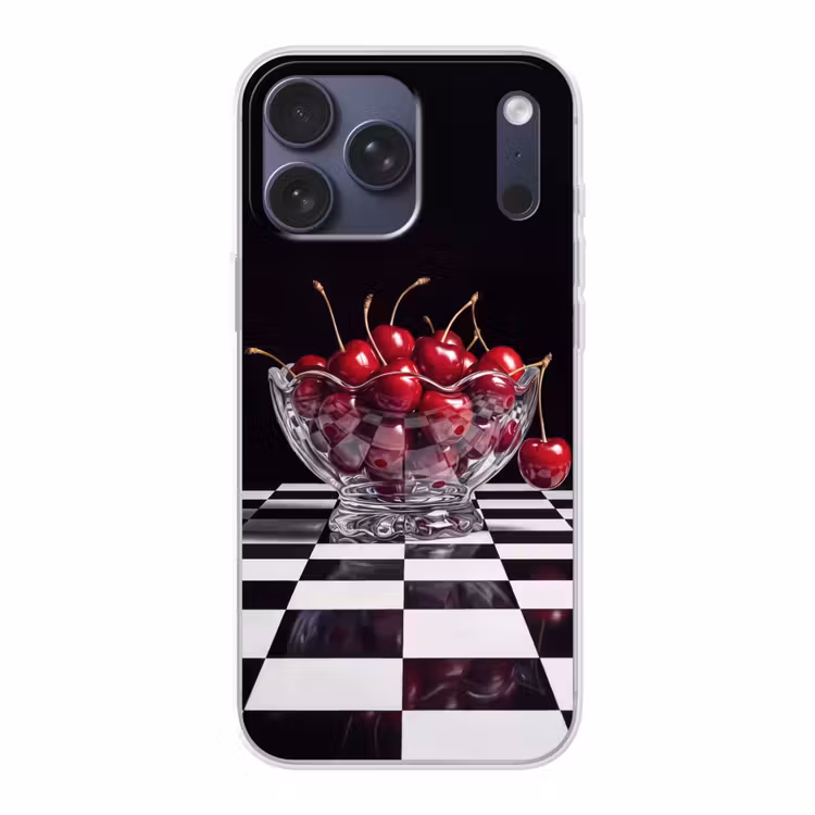 Telefoonhoesje Softcase - Eten - Kersen - Rood — 1