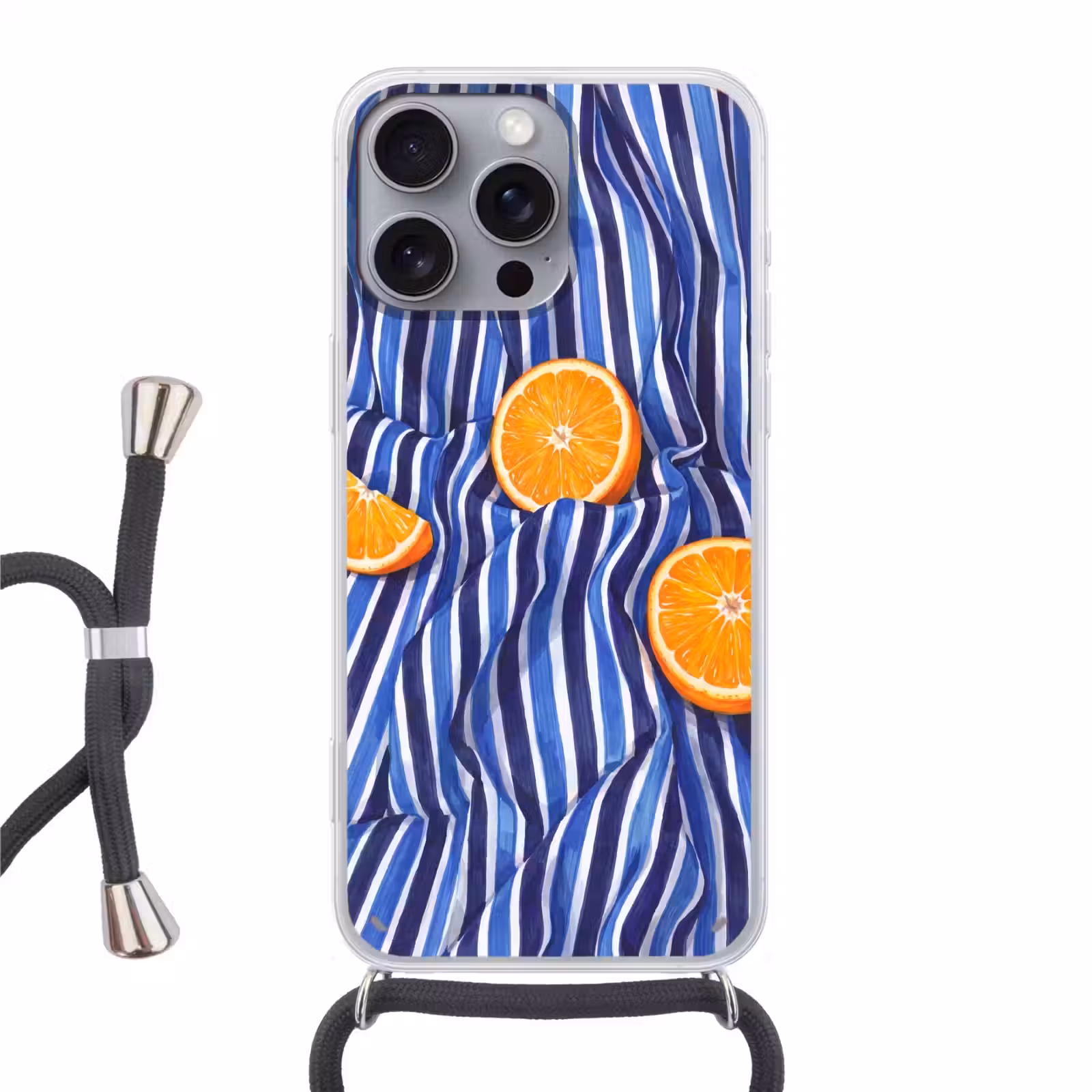 Telefoonhoesje met koord - Eten - Fruit - Oranje — 1