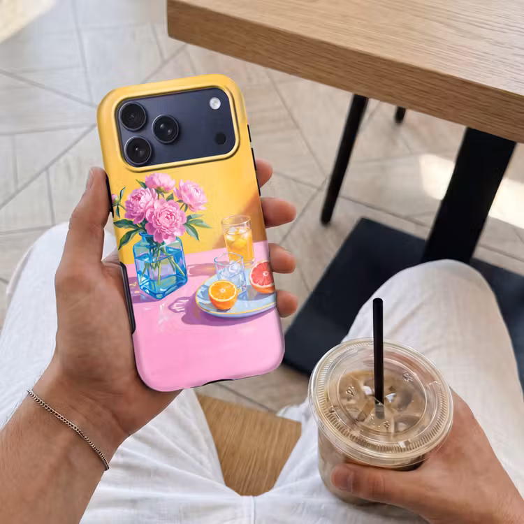 Telefoonhoesje Toughcase - Bloemen - Roze - Modern — 4