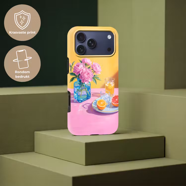 Telefoonhoesje Toughcase - Bloemen - Roze - Modern — 7