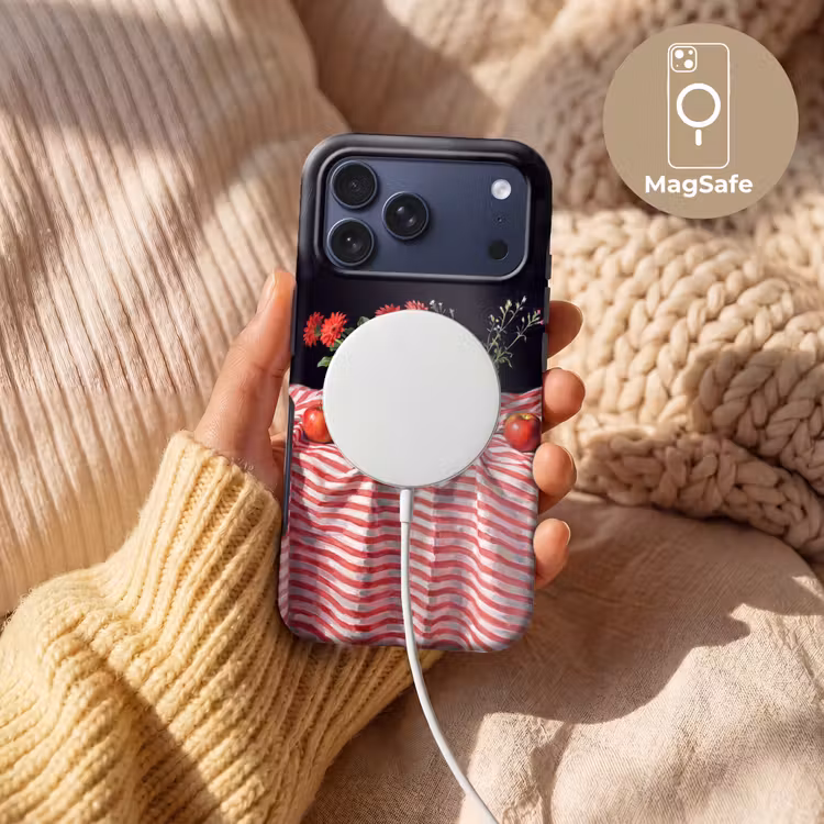 Telefoonhoesje Toughcase - Rode bloemen - Vaas — 8